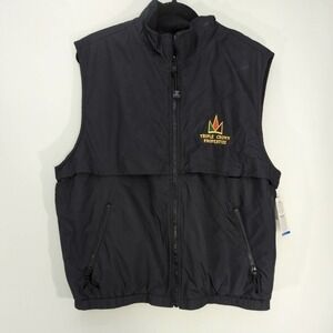 Holloway Sportswear Mens Windbreaker Vest Black Embroidered‎ L NWT